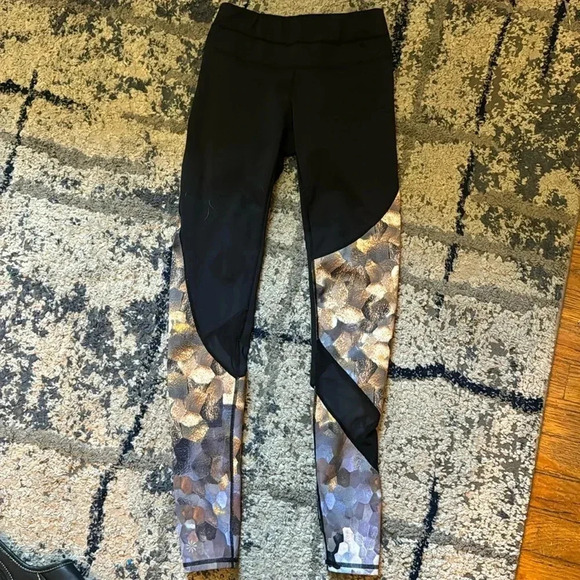 Athleta Asym Mesh Sonar Leggings 🐝 - Picture 1 of 5